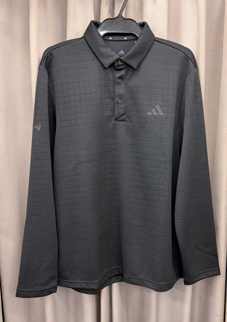 アディダス シーズナル ジャガード 長袖シャツ JVV03 メンズ ゴルフウェア ゴルフ 2025秋冬モデル adidas 葛西店