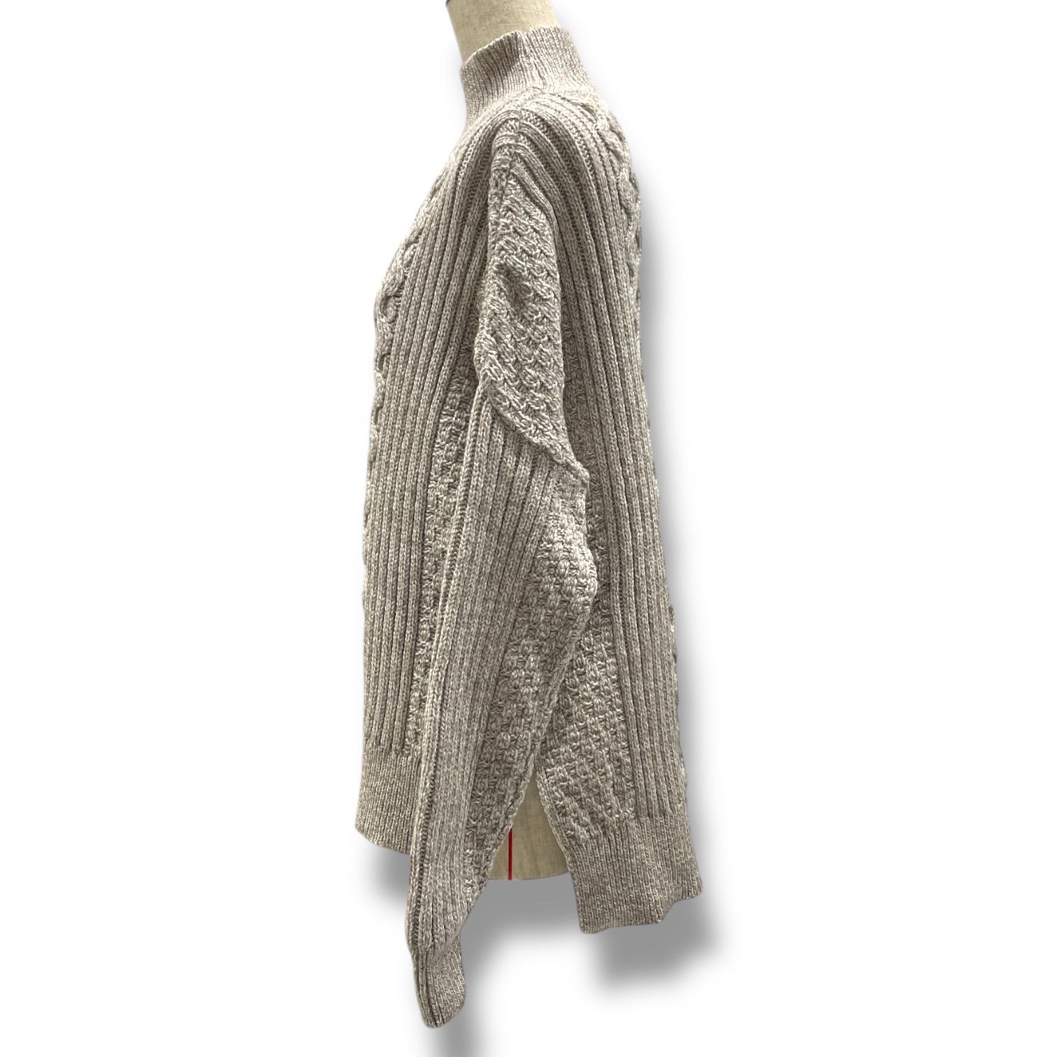 aran WOOLLEN MILLS アランウーレンミルズ ハイネック ケーブルニット プルオーバー セーター タートルネック 20-080-230-0024-3-0 茶色 ブラウン ワンサイズ レディース 冬 ゴーゴー古着マルイ北千住店 4 No.1173