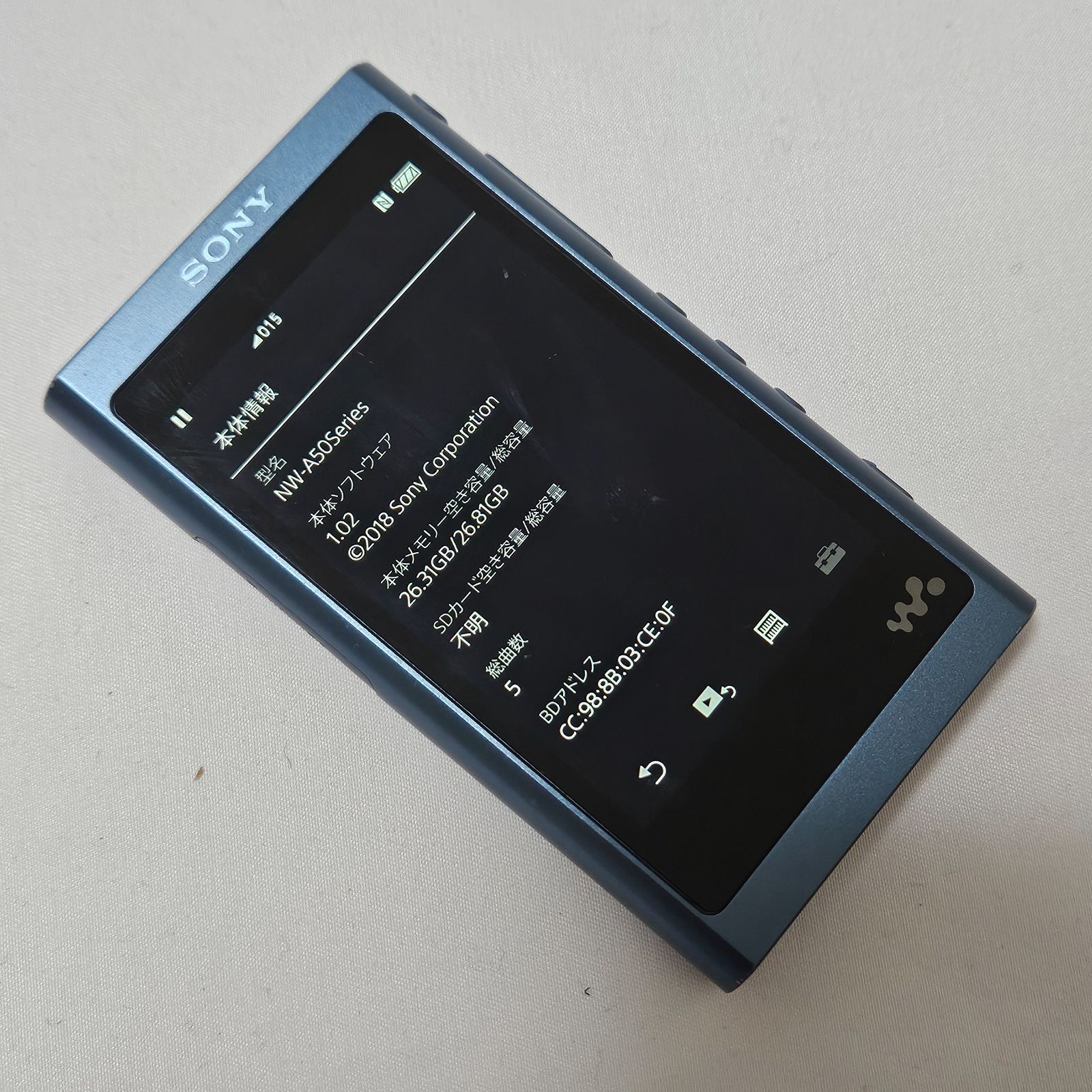 SONY WALKMAN NW-A56HN ムーリットブルー - メルカリ