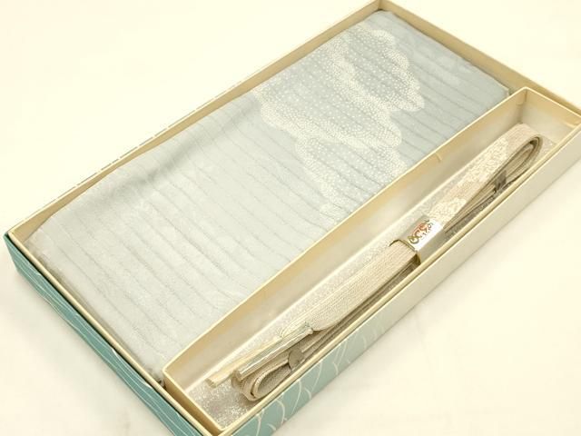 平和屋着物 夏物 和装小物 帯締め 帯揚げセット 雲 暈し染め 銀糸 ay