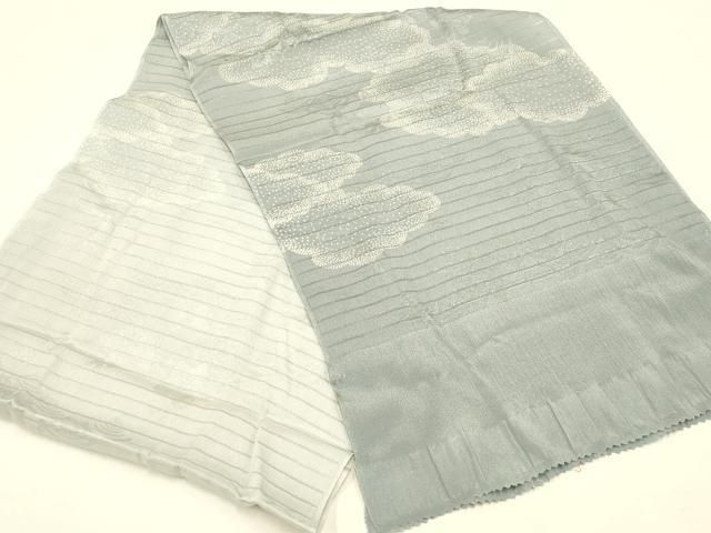 平和屋着物 夏物 和装小物 帯締め 帯揚げセット 雲 暈し染め 銀糸 ay