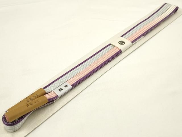 平和屋着物 和装小物 創業280年 誉田屋源兵衛 無形文化財 江戸組紐 五嶋紐 帯締め 紫紺 うすヽみの桜 ay