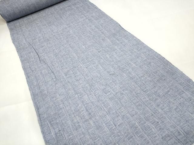 平和屋着物 夏物 男性 近江ちぢみ 反物 着尺 間道 川口織物謹製 綿麻 DAAW8062zzz