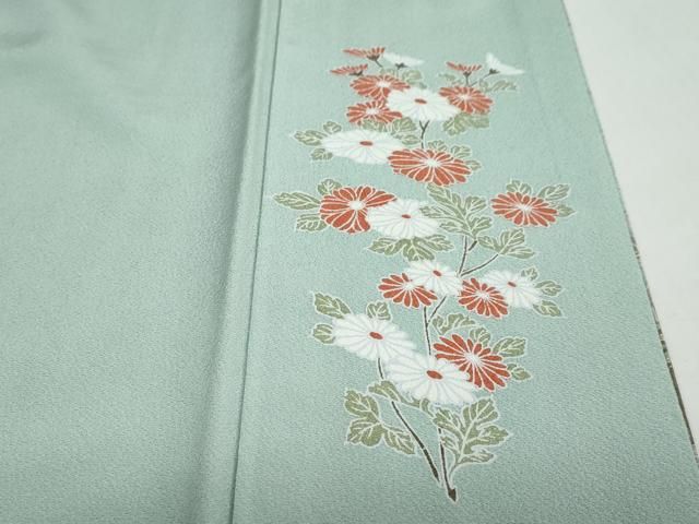 訪問着　矢羽　短冊　吉祥文様　手刺繍　日本和裁師会　付け下げ　L5 訪問着 着物 未使用 フォーマル 正絹 加賀友禅 宮野勇造 作 エニシダ