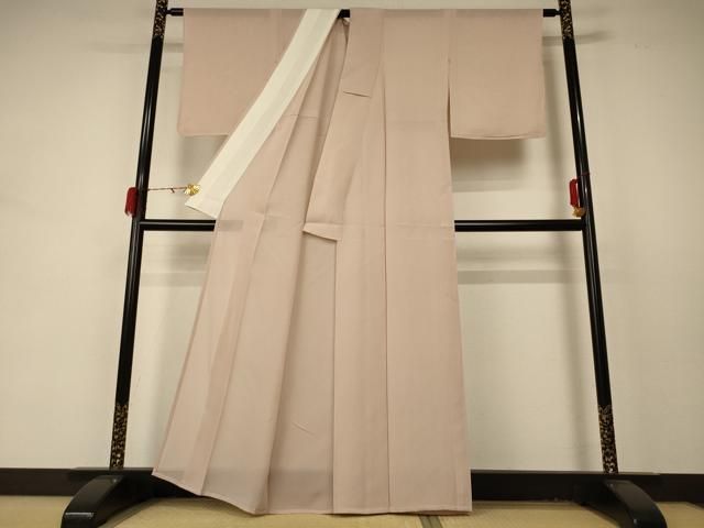 平和屋着物 夏物 色無地 絽 白茶色 正絹 jd