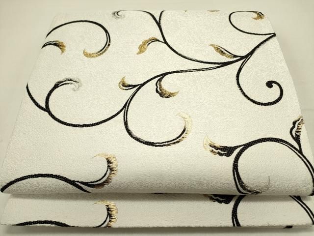 平和屋着物 六通柄袋帯 唐草 金銀糸 正絹 op