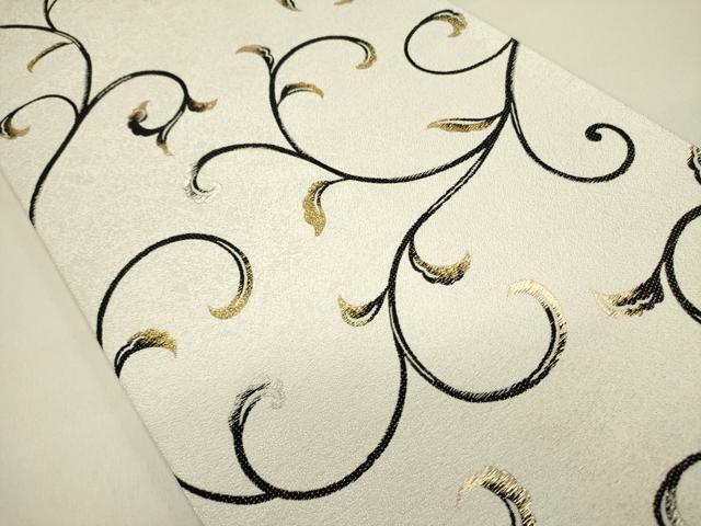 平和屋着物 六通柄袋帯 唐草 金銀糸 正絹 op