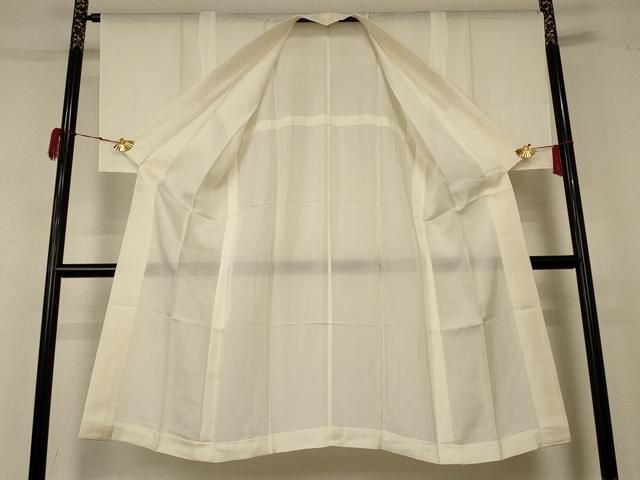 平和屋着物＊夏物 長襦袢 絽 練色 正絹 逸品 AABD4521jd