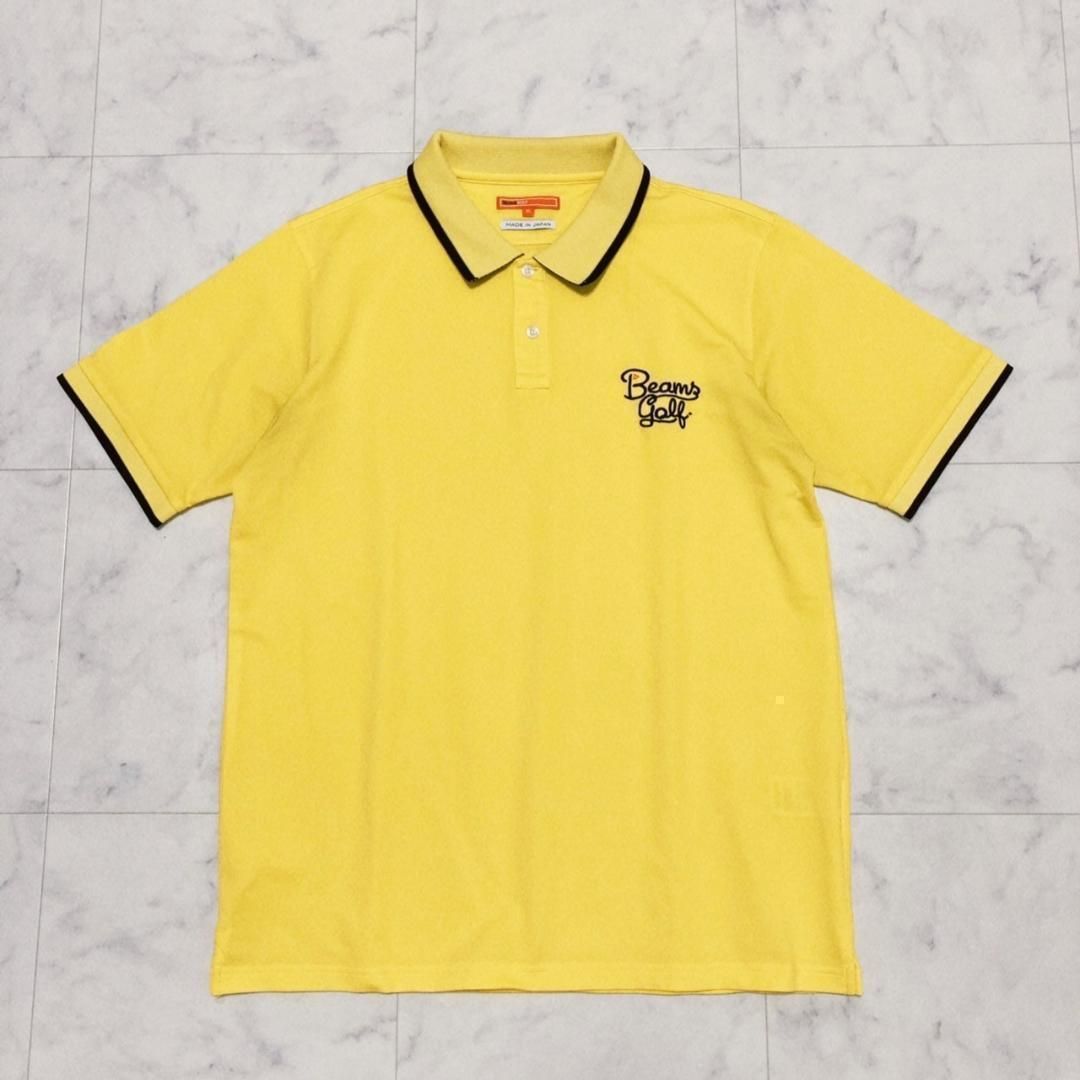 BEAMS GOLF ORANGE LABEL 襟裏ロゴポロシャツ イエローXL