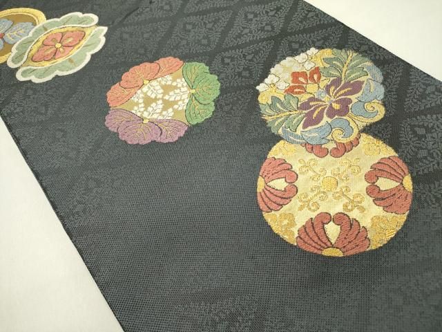 平和屋着物 六通柄袋帯 スリーシーズン 春夏秋 唐織 舞衣 金糸 正絹 op