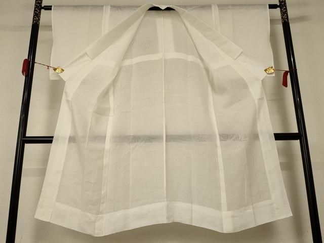 平和屋着物 夏物 長襦袢 笹竹紋紗 白色 jd