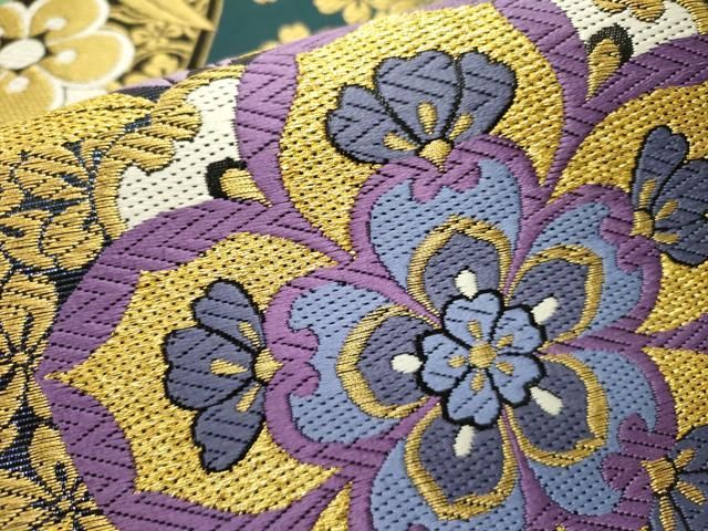  平和屋着物 両面 六通柄袋帯 唐織 舞桜 金銀糸 正絹 op 袋帯 帯