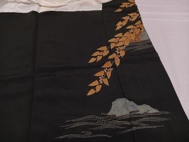 花鳥文 鬼しぼ縮緬