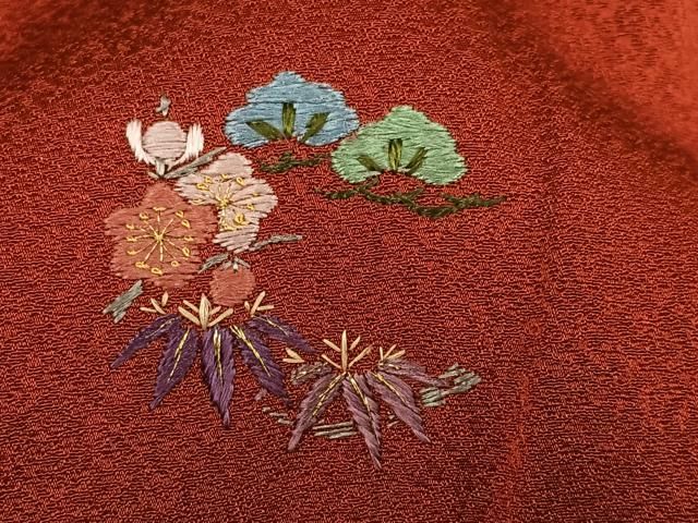 平和屋着物○豪華振袖 色無地 紅海老茶色 正絹 逸品 AABD4434ph 2025年