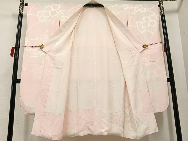 平和屋着物 振袖用長襦袢 袷 梅地紋 暈し染め 正絹 ph
