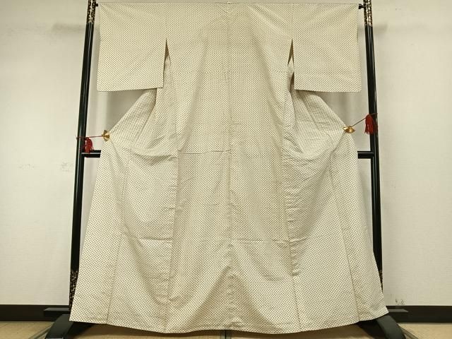 平和屋着物 上質な紬 単衣 十字絣 正絹 fy