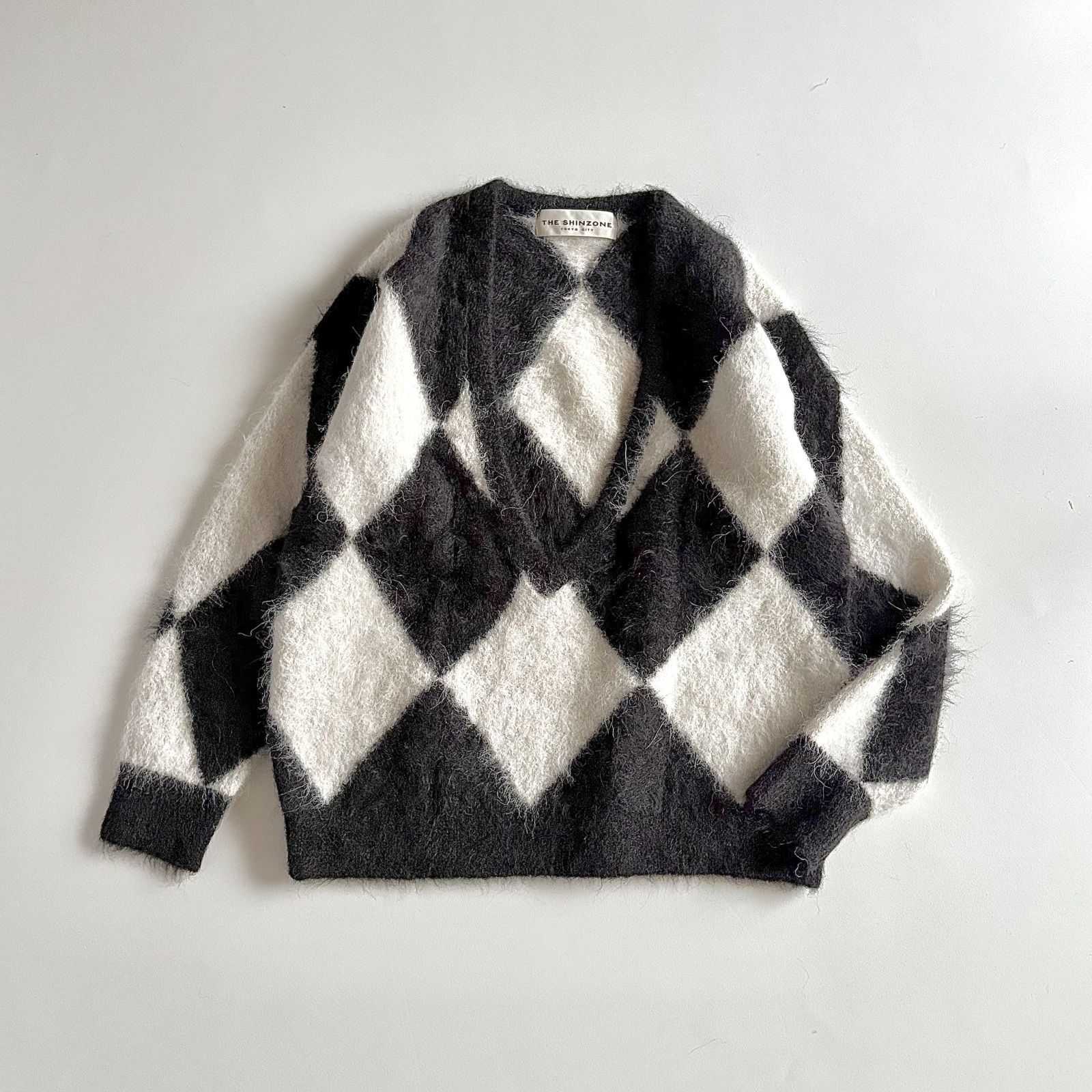 THE SHINZONE(シンゾーン) Vネックアルパカニットプルオーバー 極美品 / THE SHINZONE ザ・シンゾーン / ARGYLE V-NECK PULLOVER