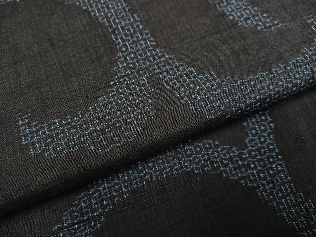  平和屋着物 結城紬 80亀甲 唐草文 正絹 ph 紬 着物