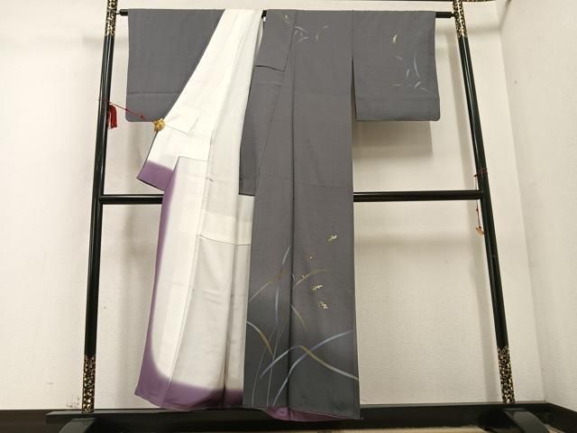 平和屋着物 訪問着 手描き 稲 てんとう虫 暈し染め 正絹 ph