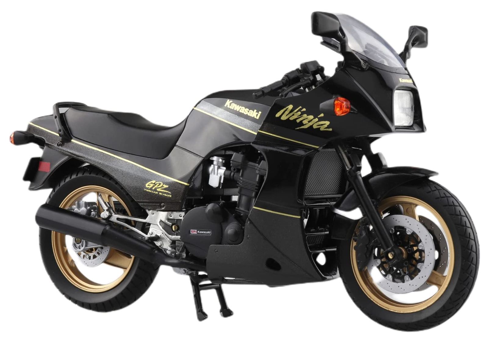 青島文化教材社 AOSHIMA スカイネット 1 12 完成品バイク カワサキ GPZ900R 黒 金