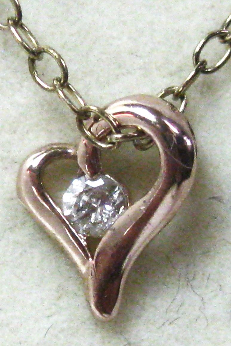 K10 10金 イエローゴールド ペンダント ダイヤ 0.1ct 1ヶ入