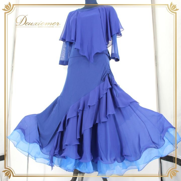 社交ダンス 衣装 スタンダード 上下セット ツーピース パーティ衣装