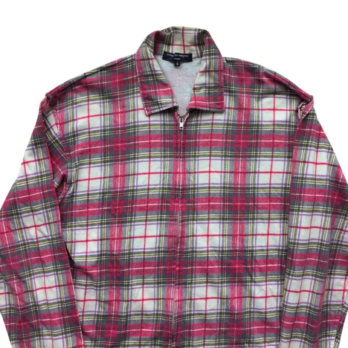 S コム デ ギャルソン オム オンブレ ジップアップ シャツ