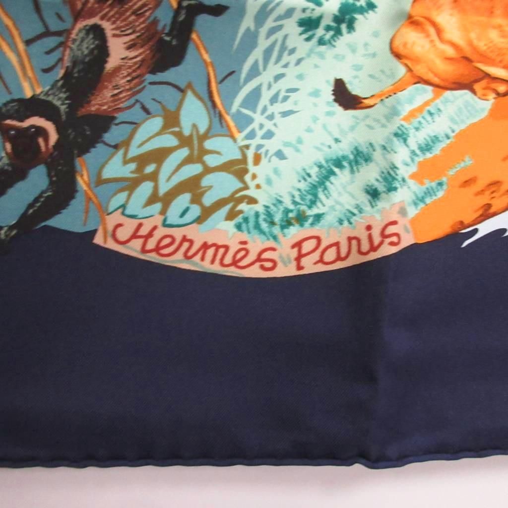 エルメス HERMES 極美品 カレ 90 AFRICA アフリカ スカーフ シルク