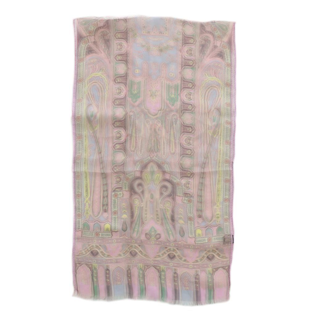 エトロ　タッセル　ストール　ペイズリー　シルク ETRO エトロ ペイズリー柄 ストール シルクシフォン aq9544 - メルカリ