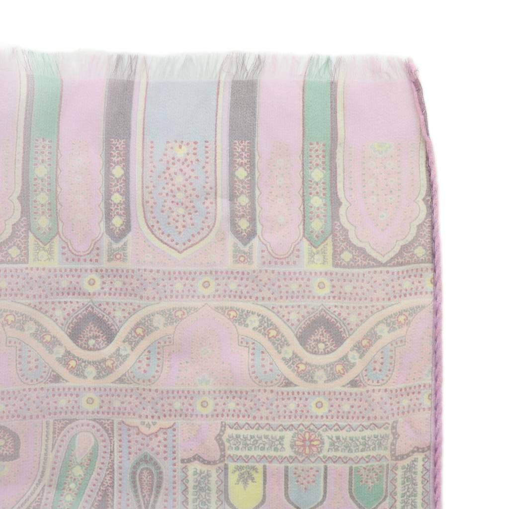 エトロ ETRO ストール 絹 シルク 薄手 シアー ペイズリー柄 総柄