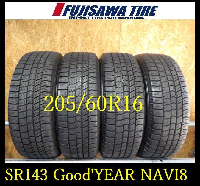 SR 143 2021 23年製造 約8部山 Good YEAR ICE NAVI 8 205 60 R 16 4本