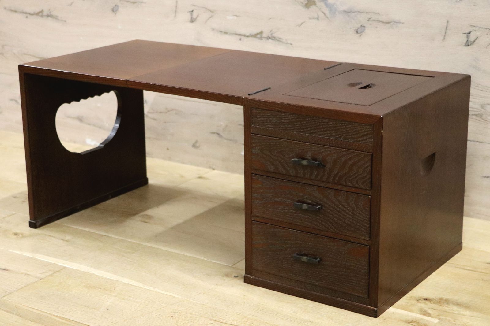 折りたたみ式文机 座敷机 座卓 ローテーブル 作業台 和室 デスク 机 アンティーク レトロ