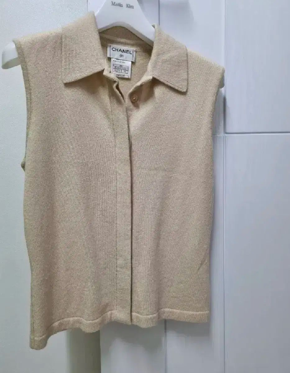 大人気CHANELカシミヤ100 ノースリーブニット CHANEL シャネル/カシミヤノースリーブニット・BK/38/Bランク/85【中古