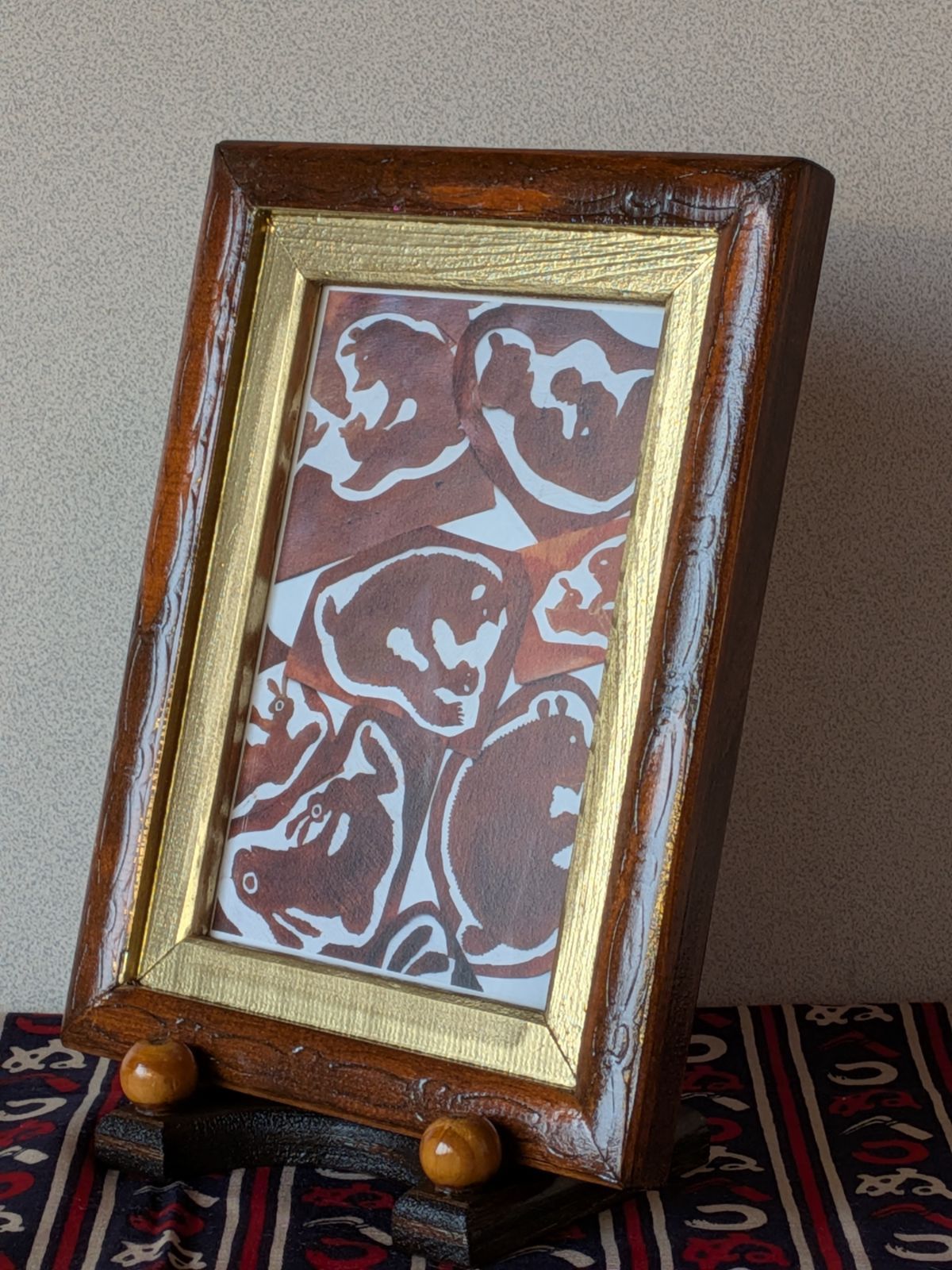 貴重◎　柚木沙弥郎　額縁 　日本製　骨董品　 額装品　 ミッドセンチュリー 貴重◎ 柚木沙弥郎 額縁 日本製 骨董品 額装品 ミッドセンチュリー 貴重◎