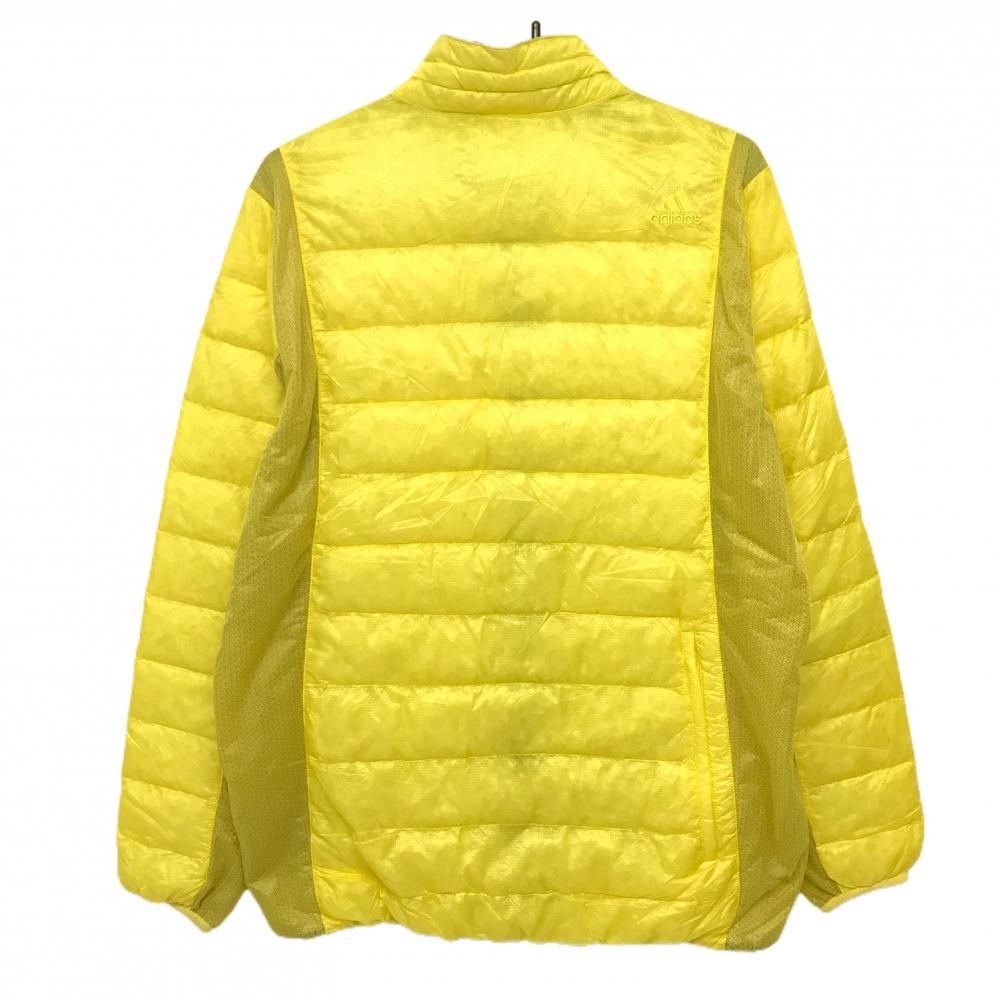 超 アディダス ダウンジャケット イエロー サイド 袖下総柄 メンズ O XG ゴルフウェア adidas