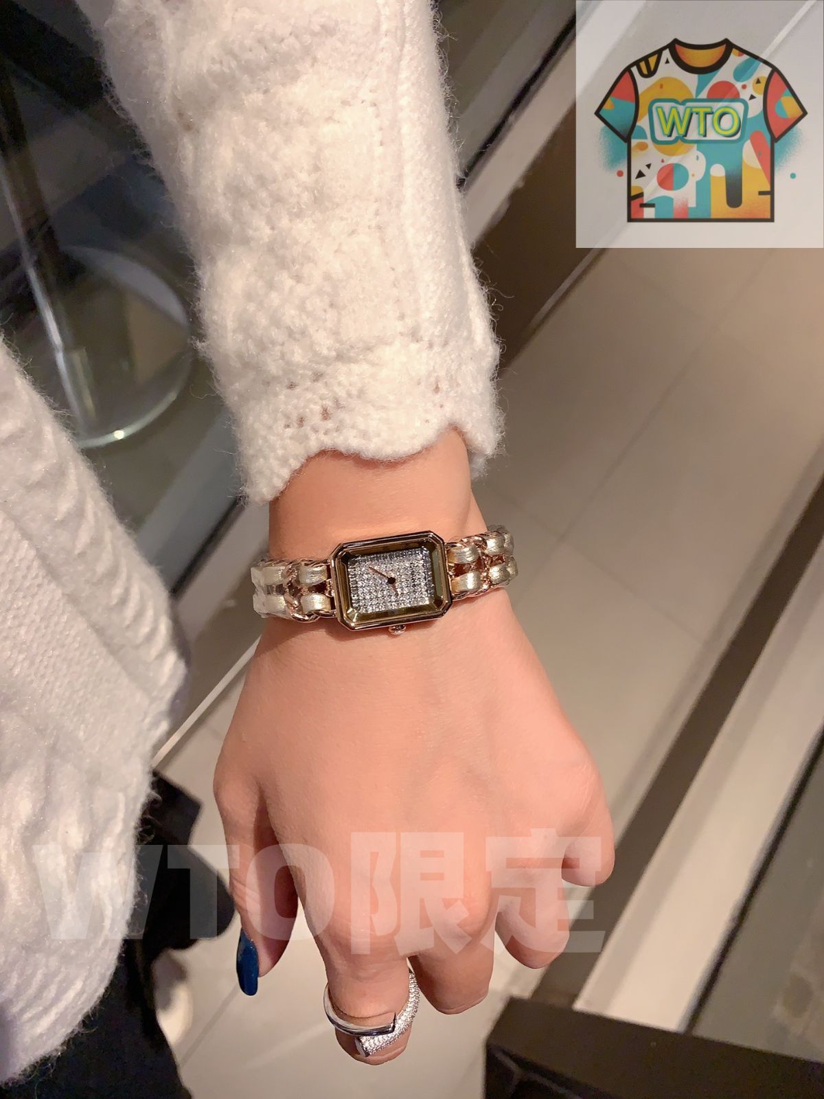 ダイヤモンドで満たされた文字盤-WTO輸入-JWV03