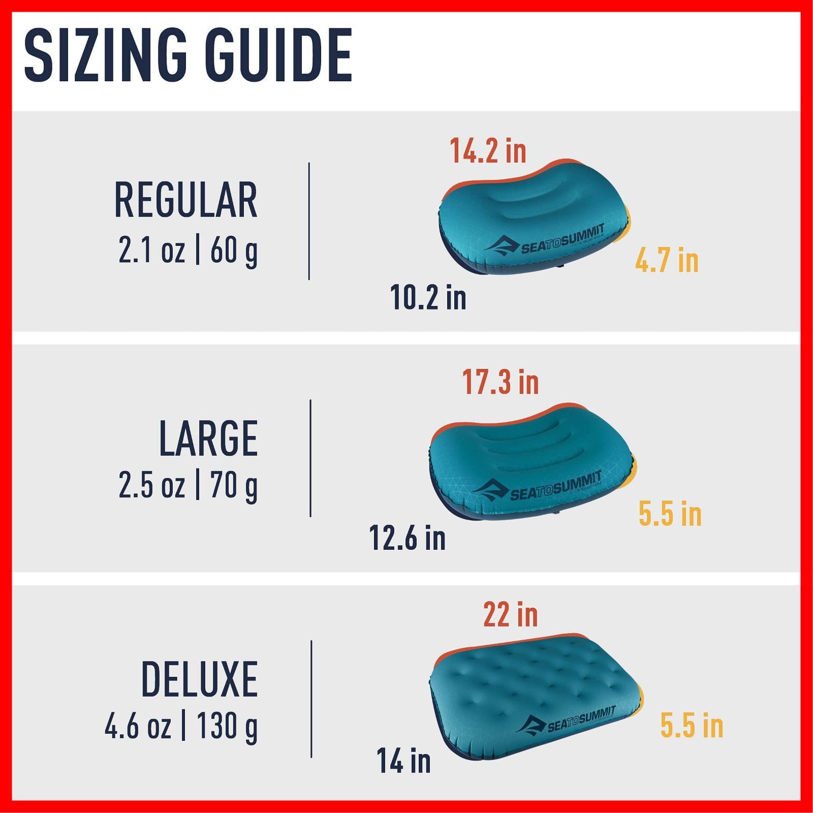 SEA TO SUMMIT シートゥサミット エアロウルトラライトピロー レギュラー ST81025 WWW_OPDRERGINERDOGAN_COM