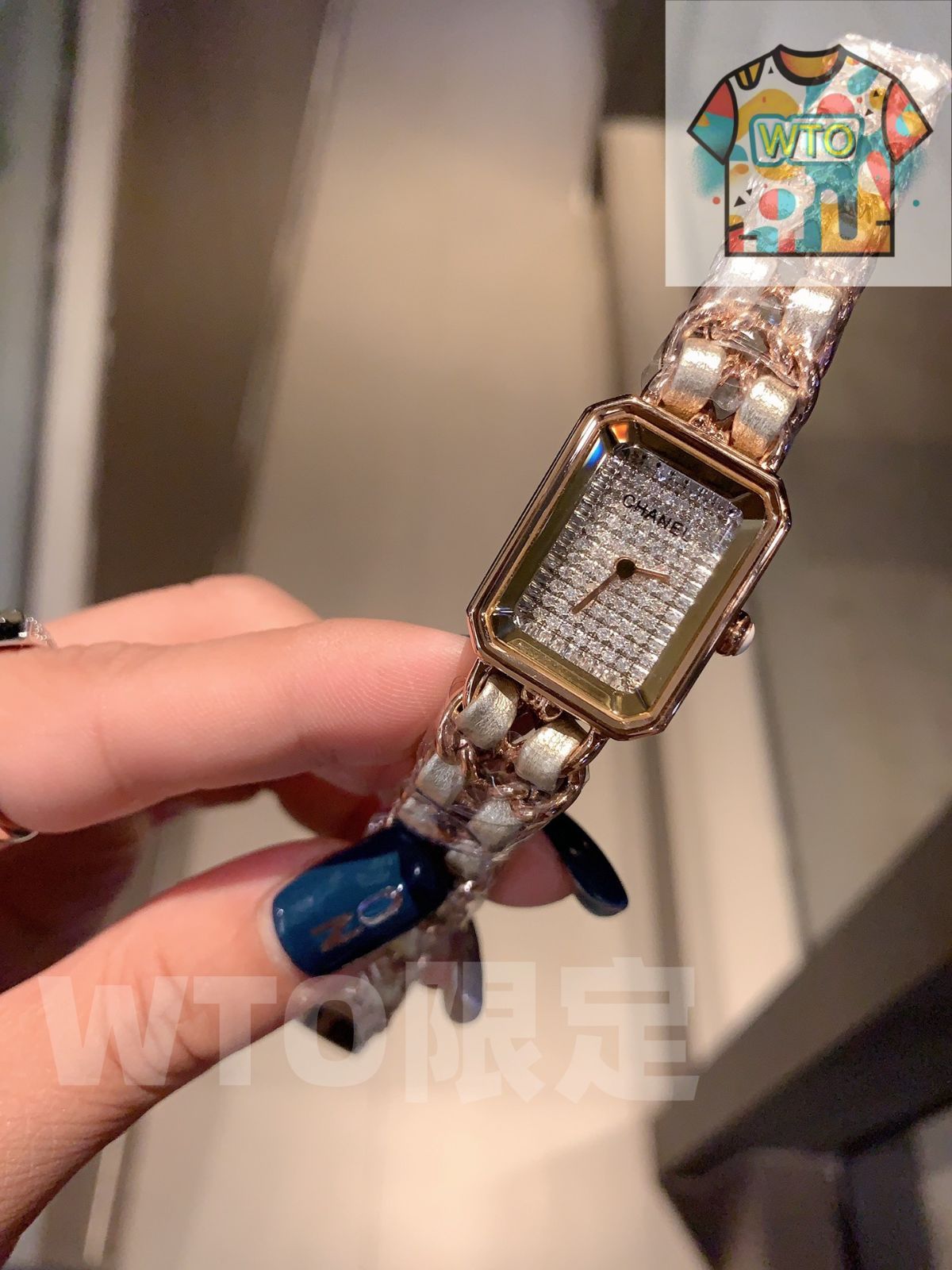 WTO通販 Chanel シャネル プレミエール シャーヌ 腕時計 ダイヤモンドで満たされた文字盤-WTO輸入-JWV03