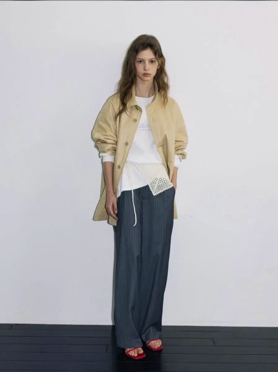 スタジオテーブル ストライプ スラックス M