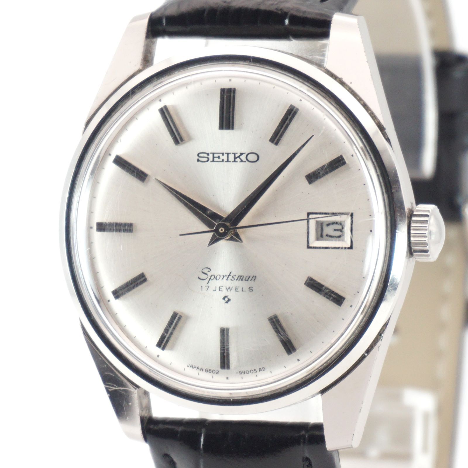 SEIKO セイコー 6602 9982 手巻き ヴィンテージウォッチ 稼働品 ストラップ搭載 シルバー文字盤 メンズ 腕時計 モデル