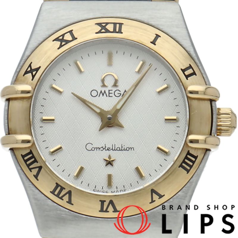 オメガ コンステレーションミニ 22.5 mm 1362.3 箱 保証書 K 18 YG SS レディース時計 ホワイト 仕上げ済 美