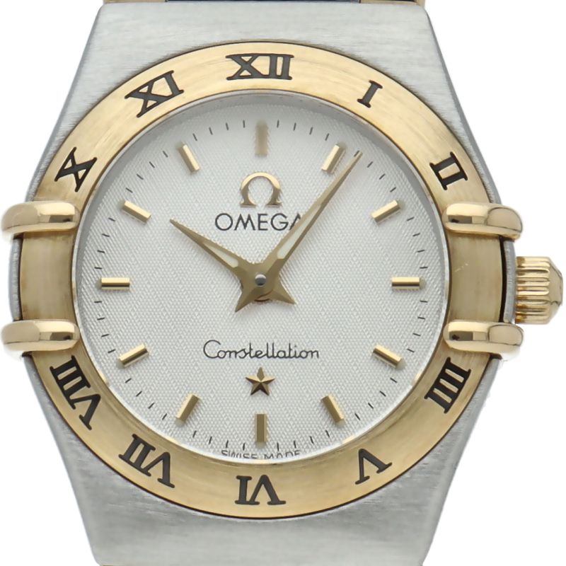 オメガ コンステレーションミニ 22 5 mm 1362 3 箱 保証書 K 18 YG SS レディース時計 ホワイト 仕上げ済 美