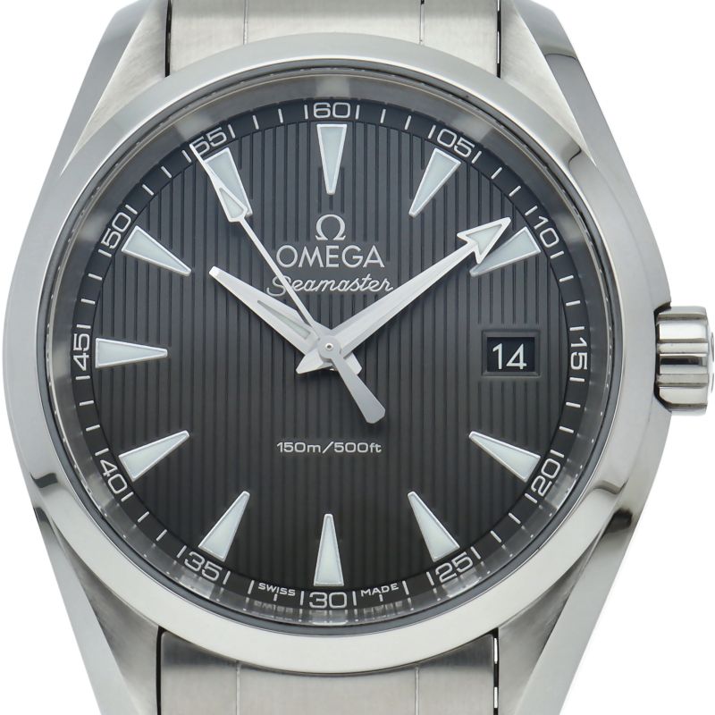 オメガ シーマスター アクアテラ クォーツ 38 5 mm 231 10 39 61 06 001 SS メンズ時計 グレー 仕上