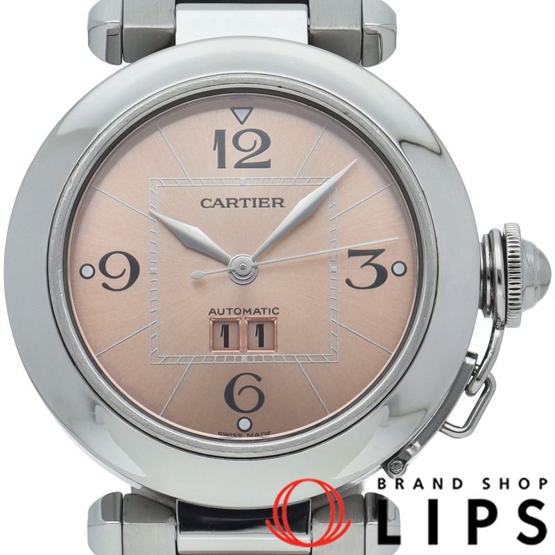 カルティエ パシャC ウォッチ ビッグデイト メーカーOH済 保証期間中 W31058M7 箱 保証書 修理書 SS ユニセック