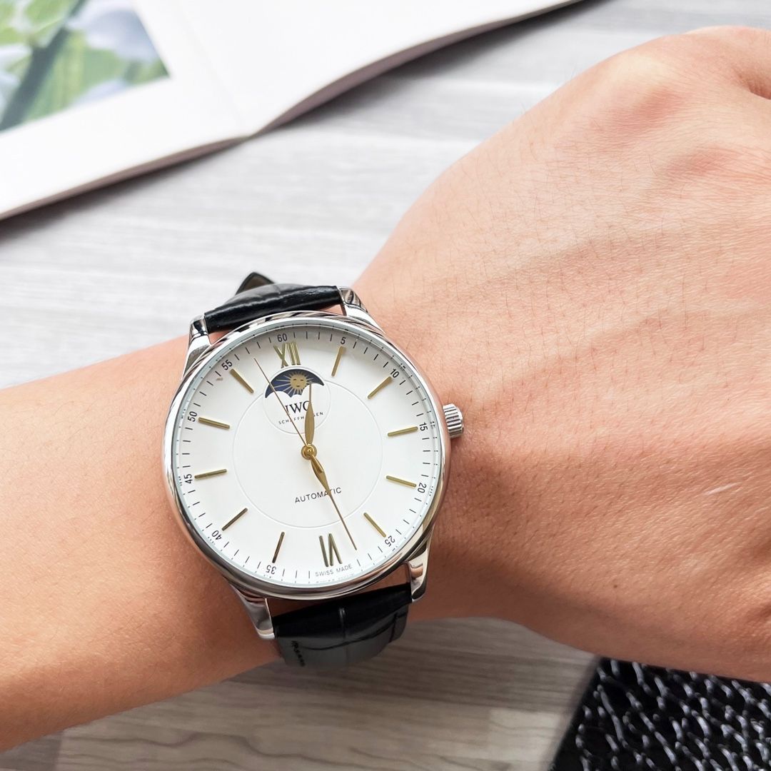 WTO通販 IWC Classic Timepiece ホワイト ゴールドケース 三 デザイン 男士腕時計-WTO輸入-AWI21