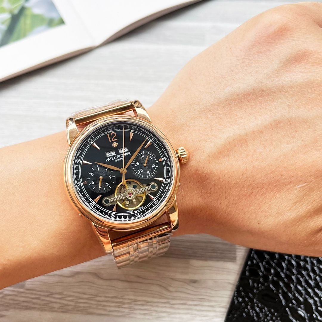 WTO通販 Patek Philippe Multifunction 男士愛用の 腕時計 白 金ケース 付き-WTO輸入-AAR50