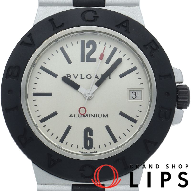 ブルガリ アルミニウム ウォッチ 38mm オートマチック AL38A AL38TAVD 箱 保証書 アルミ ラバー メンズ時計