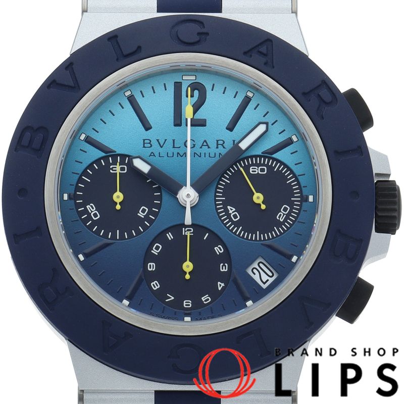 ブルガリ アルミニウム クロノグラフ ウォッチ 40mm カプリ 世界 1000本 BB40ATCH 103844 箱 保証書