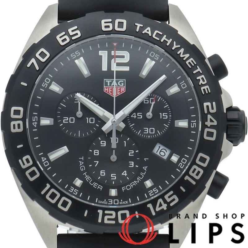 タグ ホイヤー フォーミュラ1 クロノグラフ CAZ1010.FT8024 箱 保証書 SS ラバー メンズ時計 ブラック 美