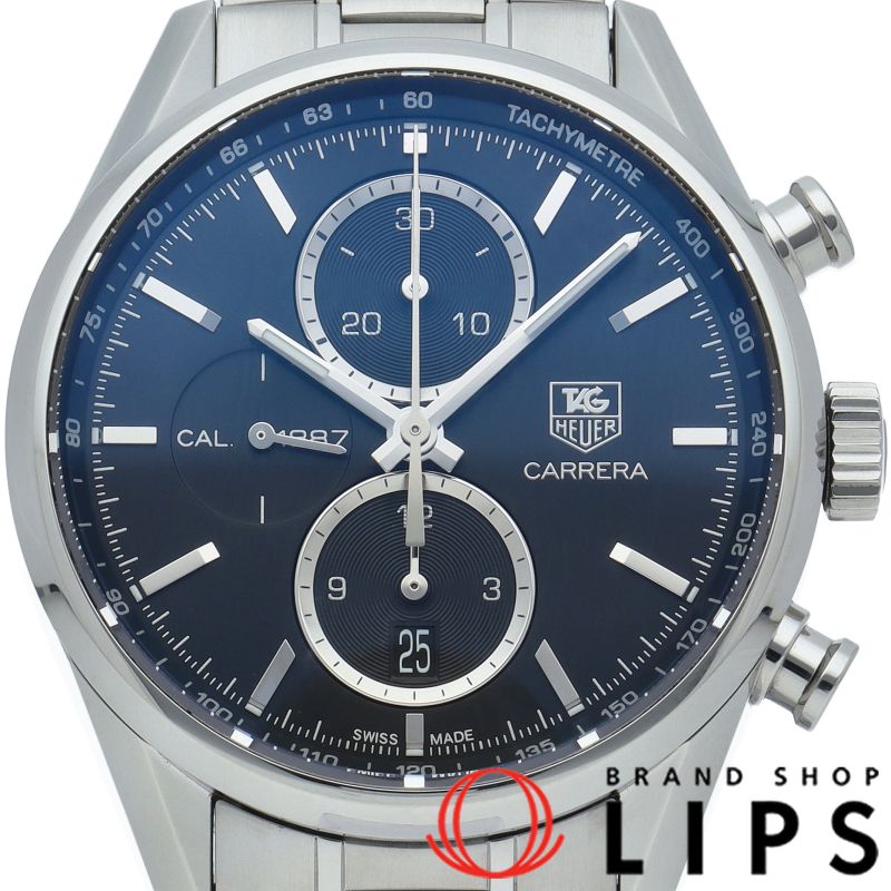 タグ ホイヤー カレラ キャリバー1887 クロノグラフ CAR2110.BA0724 箱 保証書 SS メンズ時計 ブラック 仕